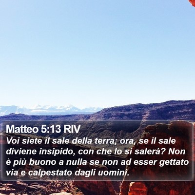 Matteo 5:13 RIV Bible Verse Image