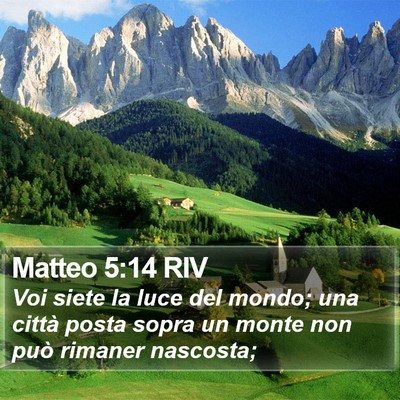Matteo 5:14 RIV Bible Verse Image