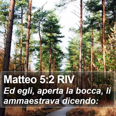 Matteo 5:2 RIV Bible Verse Image