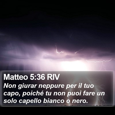 Matteo 5:36 RIV Bible Verse Image