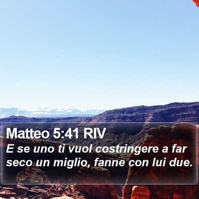 Matteo 5:41 RIV Bible Verse Image