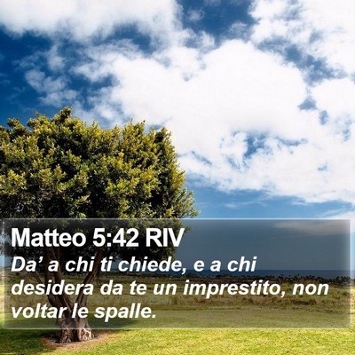 Matteo 5:42 RIV Bible Verse Image