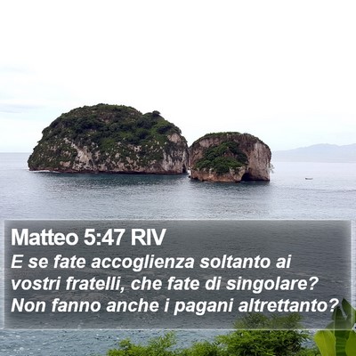 Matteo 5:47 RIV Bible Verse Image