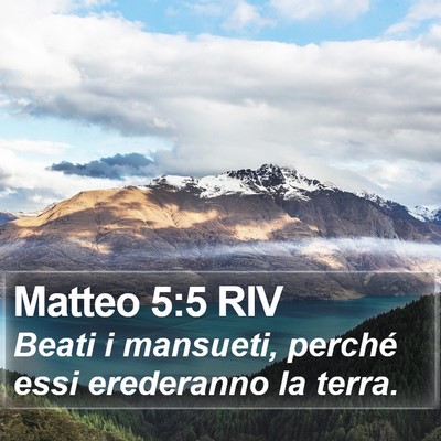 Matteo 5:5 RIV Bible Verse Image