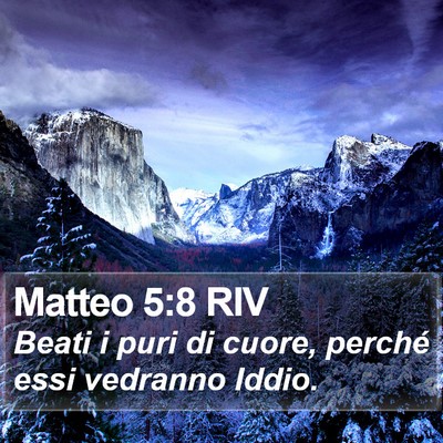 Matteo 5:8 RIV Bible Verse Image