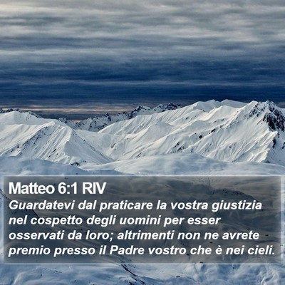 Matteo 6:1 RIV Bible Verse Image