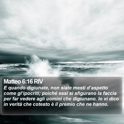 Matteo 6:16 RIV Bible Verse Image
