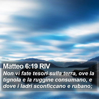 Matteo 6:19 RIV Bible Verse Image