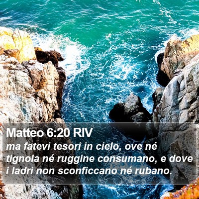 Matteo 6:20 RIV Bible Verse Image