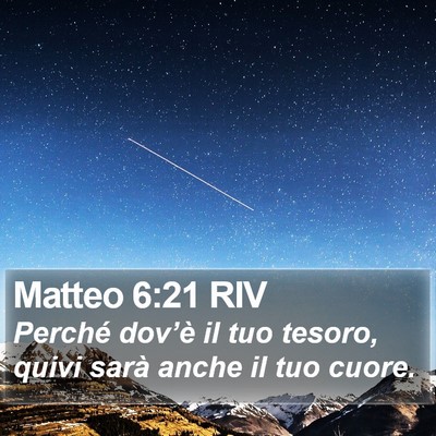 Matteo 6:21 RIV Bible Verse Image