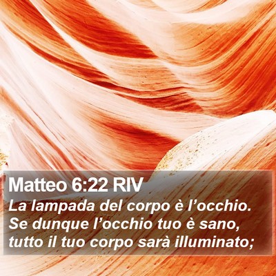 Matteo 6:22 RIV Bible Verse Image