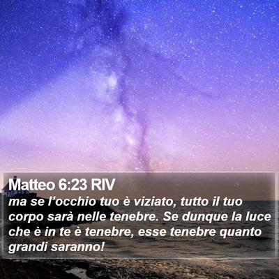 Matteo 6:23 RIV Bible Verse Image