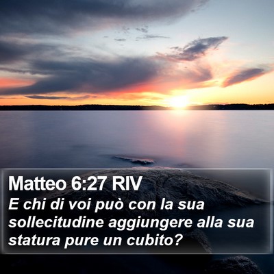 Matteo 6:27 RIV Bible Verse Image