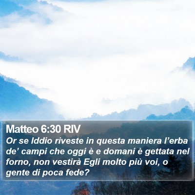 Matteo 6:30 RIV Bible Verse Image
