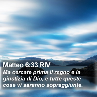 Matteo 6:33 RIV Bible Verse Image