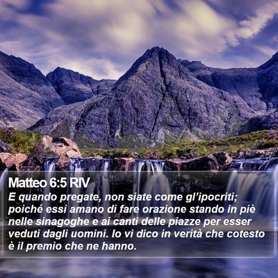 Matteo 6:5 RIV Bible Verse Image