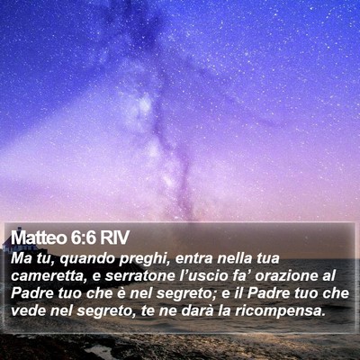 Matteo 6:6 RIV Bible Verse Image