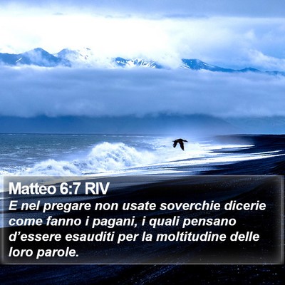 Matteo 6:7 RIV Bible Verse Image
