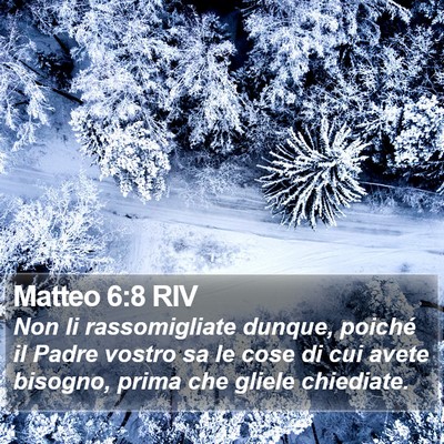 Matteo 6:8 RIV Bible Verse Image