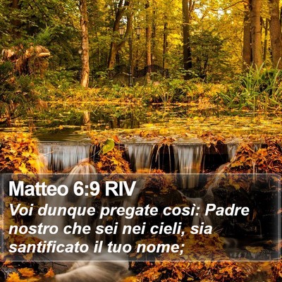 Matteo 6:9 RIV Bible Verse Image