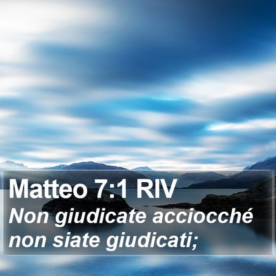 Matteo 7:1 RIV Bible Verse Image
