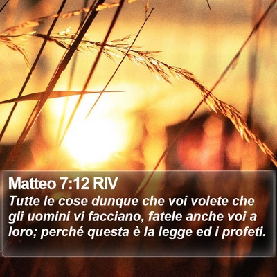 Matteo 7:12 RIV Bible Verse Image