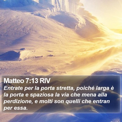 Matteo 7:13 RIV Bible Verse Image