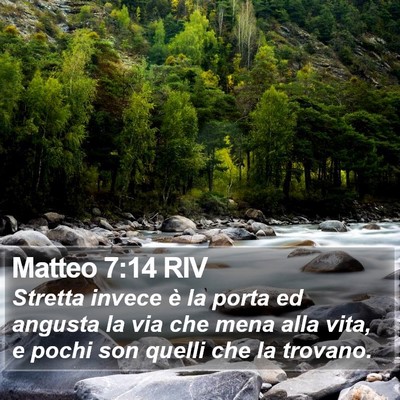 Matteo 7:14 RIV Bible Verse Image