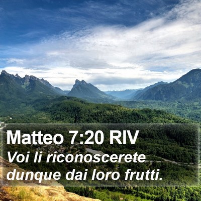 Matteo 7:20 RIV Bible Verse Image