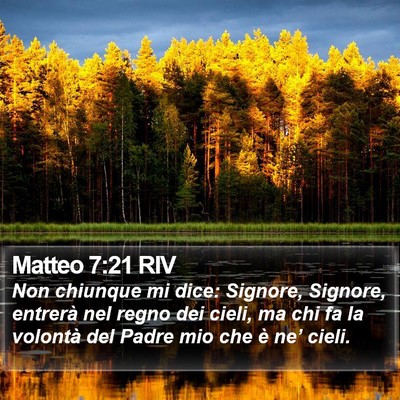 Matteo 7:21 RIV Bible Verse Image