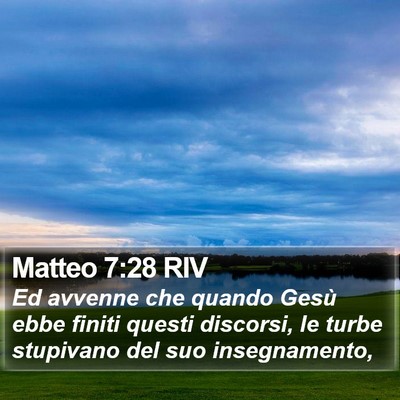 Matteo 7:28 RIV Bible Verse Image