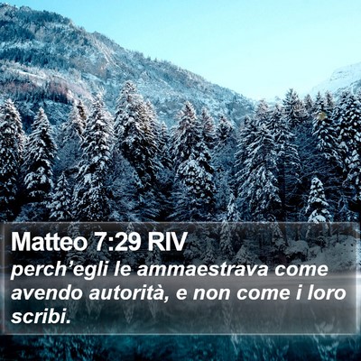 Matteo 7:29 RIV Bible Verse Image