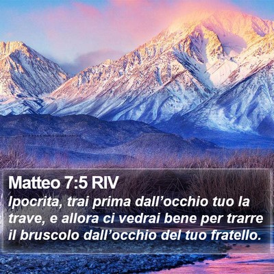 Matteo 7:5 RIV Bible Verse Image