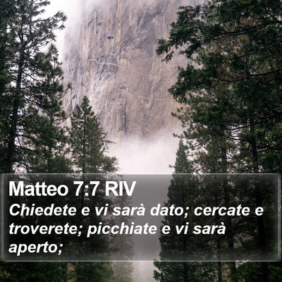 Matteo 7:7 RIV Bible Verse Image