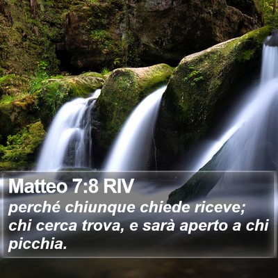 Matteo 7:8 RIV Bible Verse Image