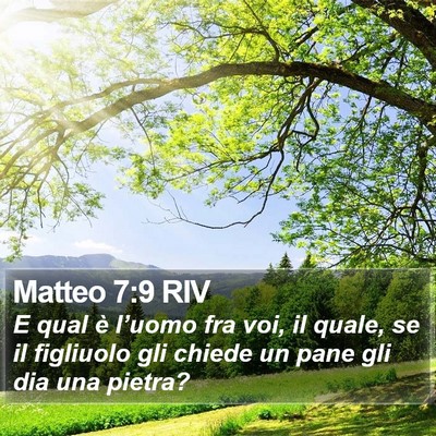Matteo 7:9 RIV Bible Verse Image