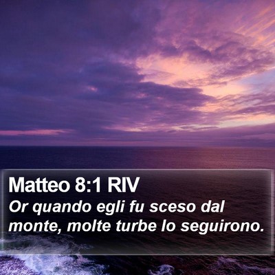 Matteo 8:1 RIV Bible Verse Image