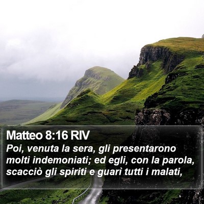 Matteo 8:16 RIV Bible Verse Image