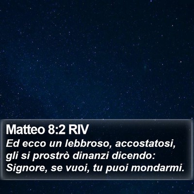Matteo 8:2 RIV Bible Verse Image