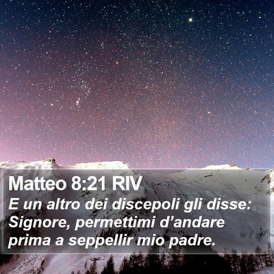 Matteo 8:21 RIV Bible Verse Image