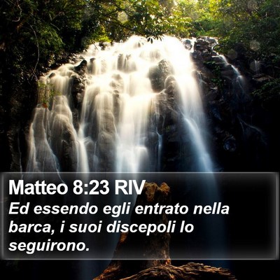 Matteo 8:23 RIV Bible Verse Image