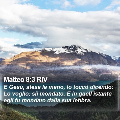 Matteo 8:3 RIV Bible Verse Image