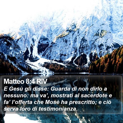 Matteo 8:4 RIV Bible Verse Image