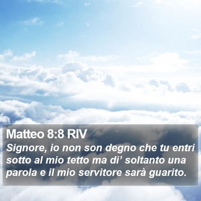 Matteo 8:8 RIV Bible Verse Image