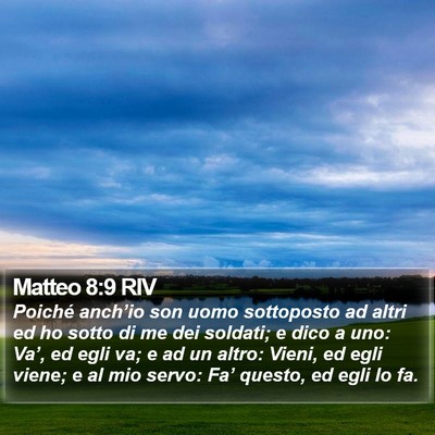 Matteo 8:9 RIV Bible Verse Image