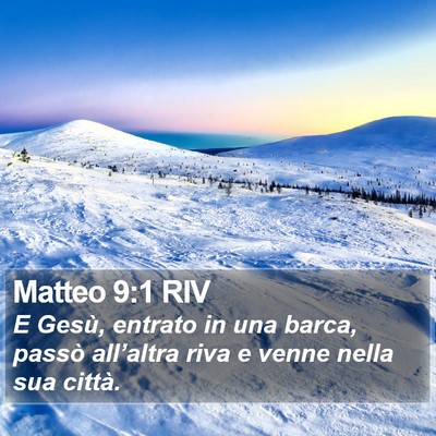 Matteo 9:1 RIV Bible Verse Image