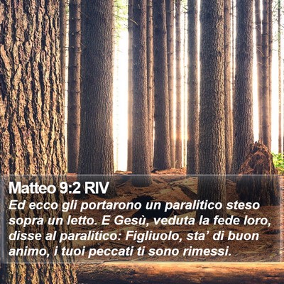 Matteo 9:2 RIV Bible Verse Image