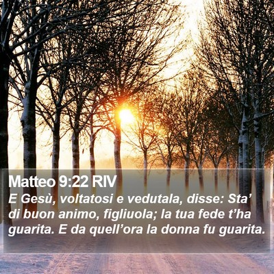 Matteo 9:22 RIV Bible Verse Image
