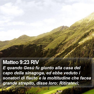 Matteo 9:23 RIV Bible Verse Image