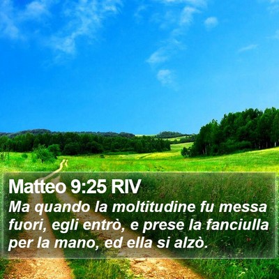 Matteo 9:25 RIV Bible Verse Image